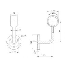 gyűrűskonzol falikapaszkodóhoz takaró rozettával