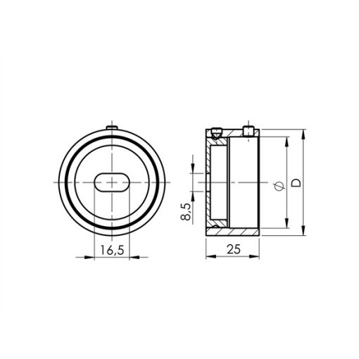 fali bekötő idom 42,4mm-es csőhöz