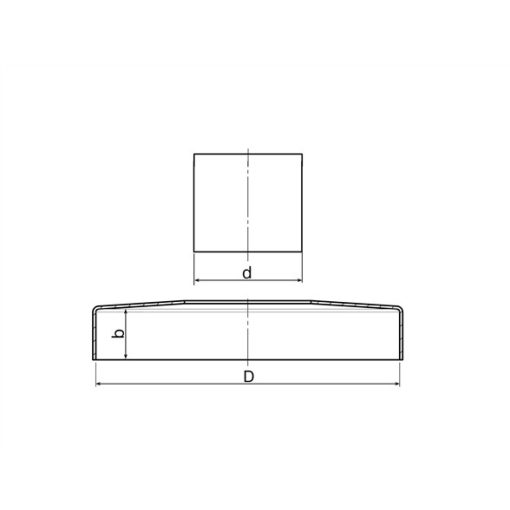 oszlop talp takaró rozetta 42,4mm-es csőhöz