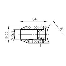 Keresztrúd bekötő D42,4/12mm 2részes