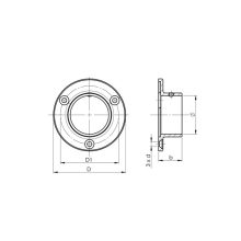 oszlop talp korong 42,4mm-es csőhöz