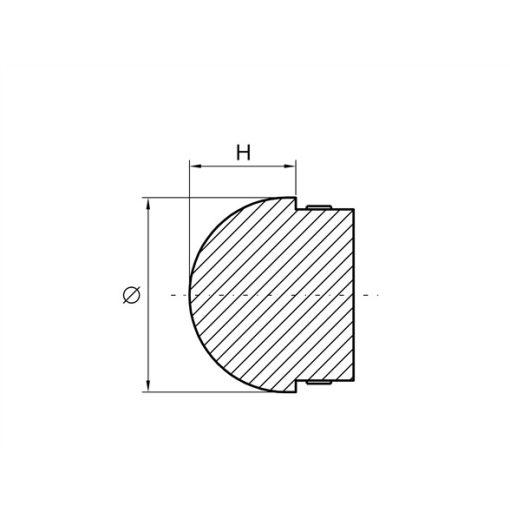 végzáró dugó gömbölyű 42,4mm-es csőhöz